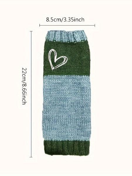 Women’s Heart-Shaped Knitted Fingerless Gloves - Elastic, Breathable & Comfortable Winter Warmers, Perfect Valentine Gift & Everyday Accessory