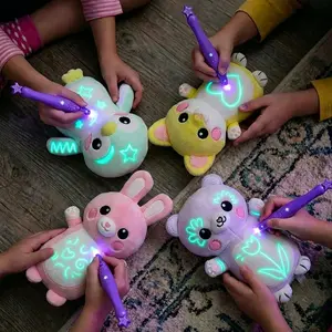 New Luminous Baby Plush Doll Night Light Painting Soothing Children's Toy Gift Bedtime Accompanying Travel Doll