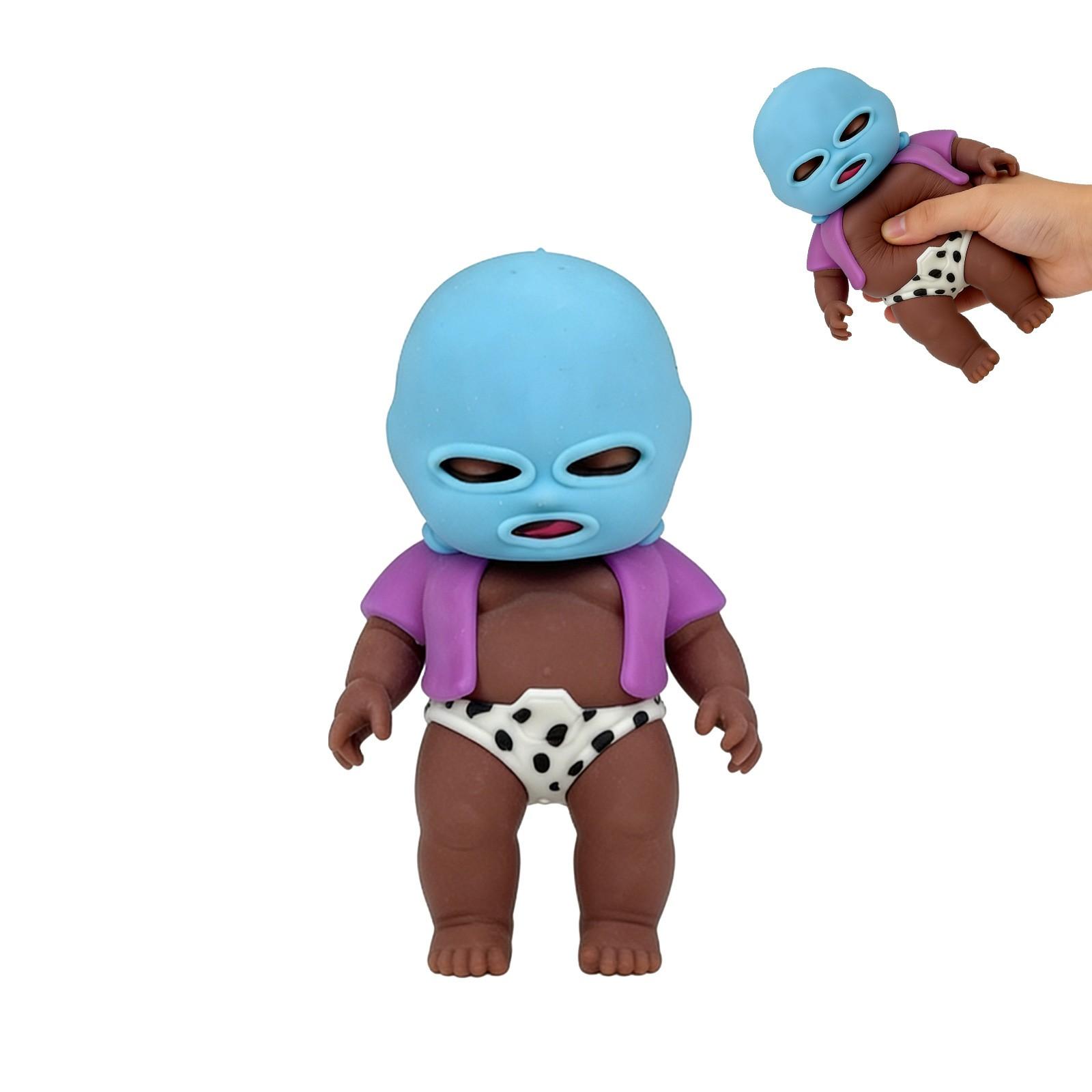 Trendy Silicone Mask Doll Model, Fun Street Style Stress Relief Toy, Washable Tpr Art Doll, Ideal Gift for Adults and Collectors weighted plush rare Cartoon Gorilla Backpack Whale Shark Kawaii Large Fat Cat surprise Removable Recording Teddy Bear