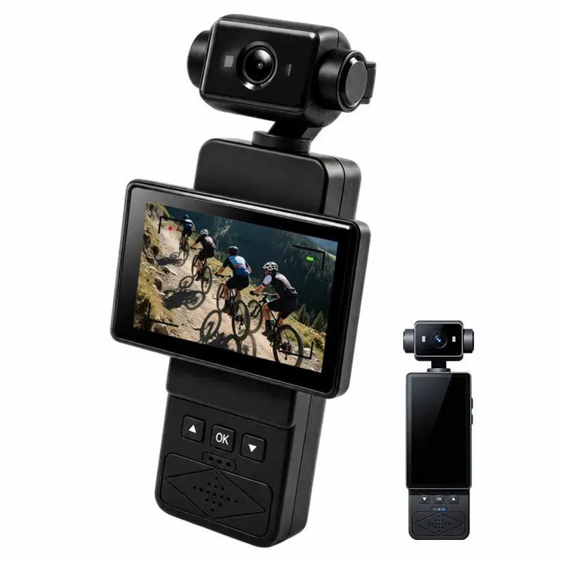 HD Portable Wifi Sports Camera, 2.78'' LCD Display Body Cameras Video Recording Camera with 270° Rotation Lens, Rotating screen Vlog Mini Action Camera Night-Vision for Outdoor Sport Cycling Bicycle Camera Bike Camera