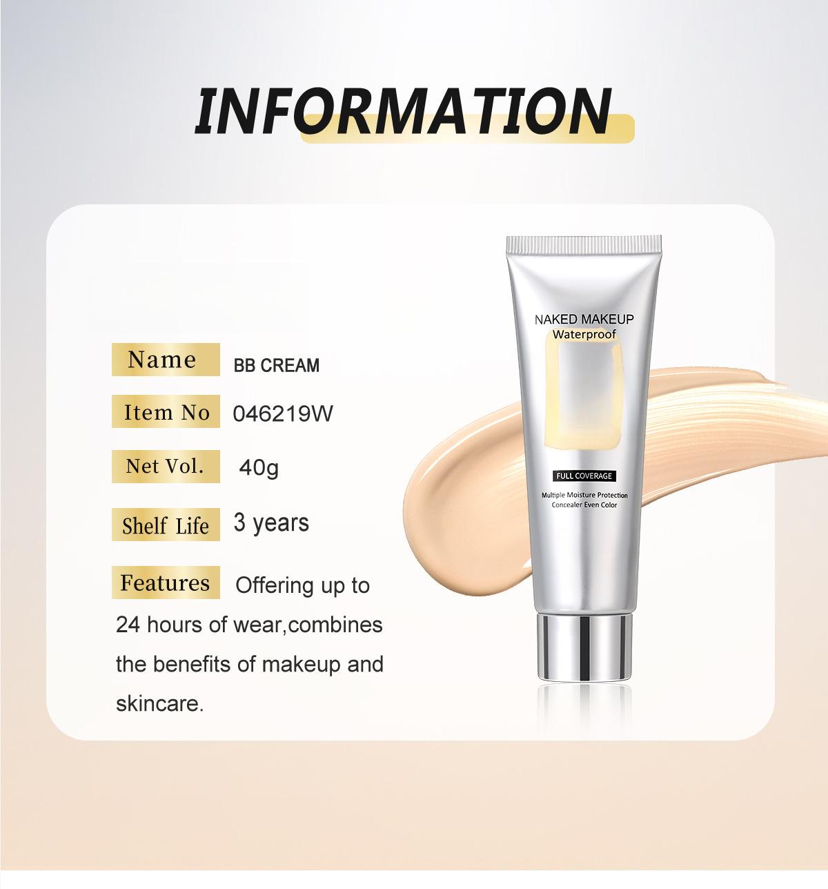 Natural concealer cream that doesn't cake, moisturizing and long-lasting foundation, available in stock