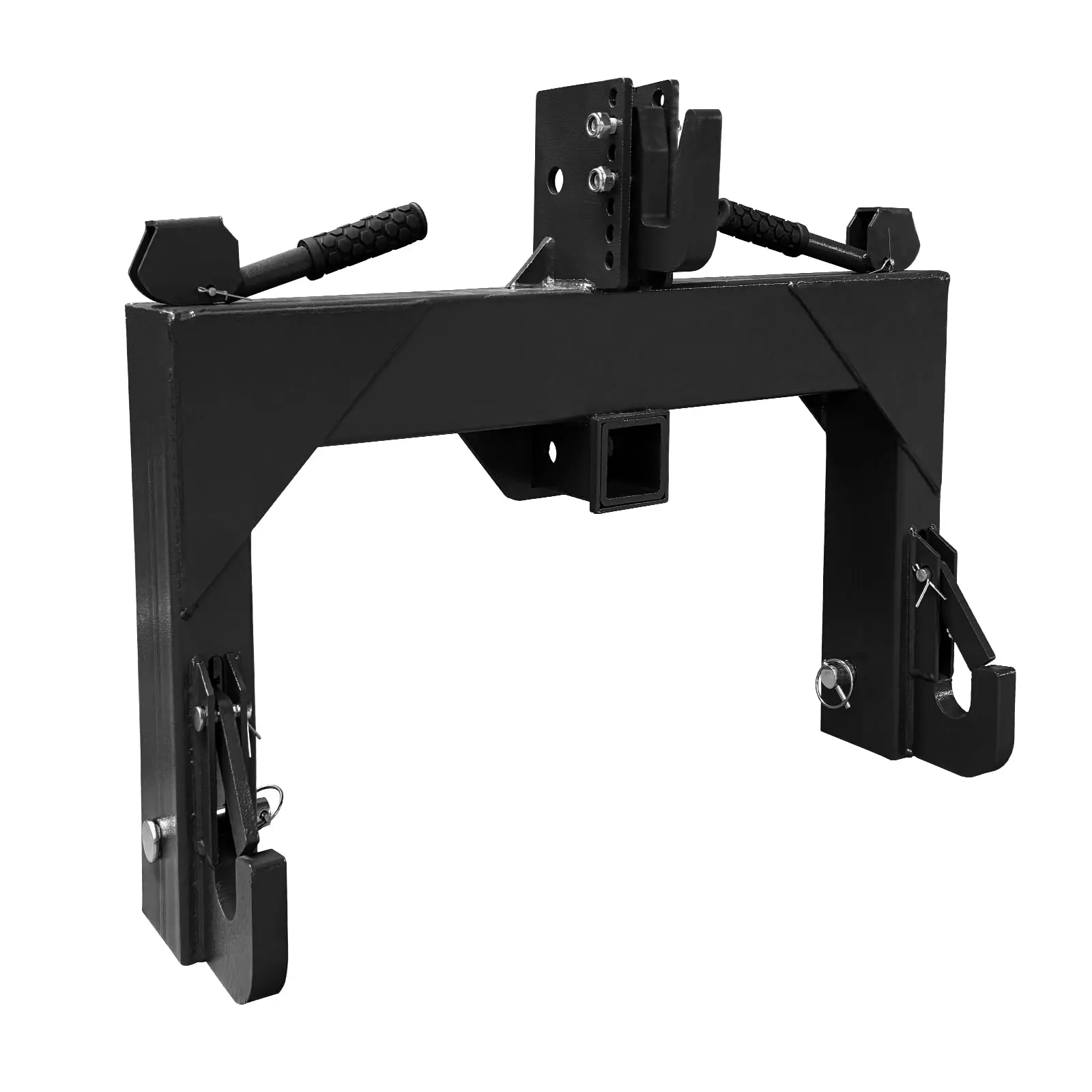 GARVEE3-Point Quick Hitch with 2" Receiver, Heavy Duty Tractor Quick Hitch Adapter with 5-Level Adjustable Bolts for Farm Equipment