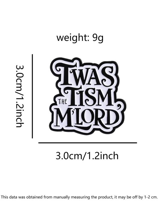 1 Piece Neurodiversity Humor Badge - TWAS THE TISM M'LORD Medieval Design, ASD ADHD Identity Badge for Self-Deprecating Culture