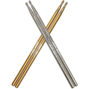 Drumsticks for Drums, Colorful  Drum Sticks, Consistent Weight and Pitch, Straight, Durable Drum Stick for Jazz Drum  Drums set, Professional Drum Stick (Black&Blue, 5a)
