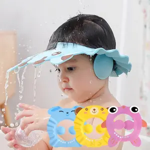 Kids Shampoo Shower Cap – Adjustable Soft Hair Washing Hat with Ear Protection