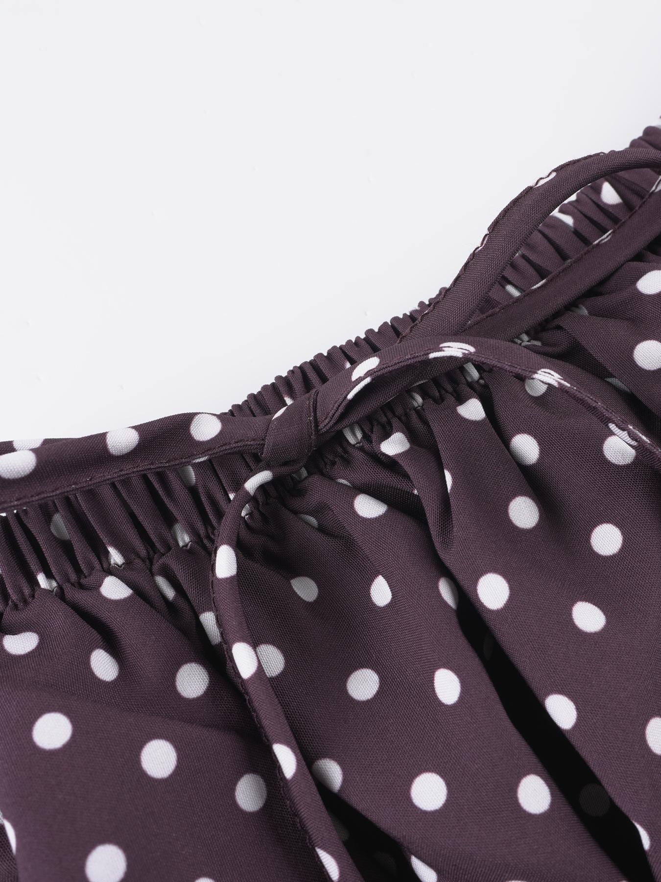 Women's Polka Dot Print Crop Tank Top & Skirt Two-piece Set, Sleeveless Cropped Top & A-line Skirt, Casual Summer Outfits Clothes Set for Ladies Outdoor Holiday, Womenswear Women's Polka Dot Print Crop Tank Top & Skirt Two-piece Set, Sleeveless Cropped Top & A-line Skirt, Casual Summer Outfits Clothes Set for Ladies Outdoor Holiday, Womenswear