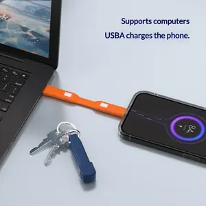 Portable Data Cable Keychain Four-in-One PD Fast Charge Data Cable