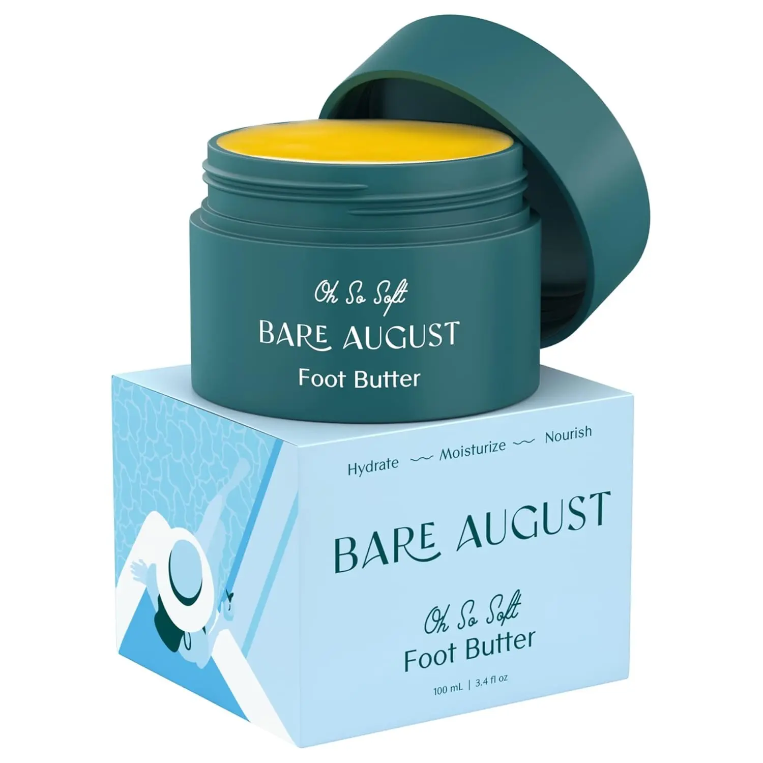 Foot Cream & Heel Balm Butter lotion for Soft, Smooth & Healthy Feet - Foot Moisturizer and Callus Cream Softener to Repair Rough, Dry, Cracked Feet (3.4 fl oz)