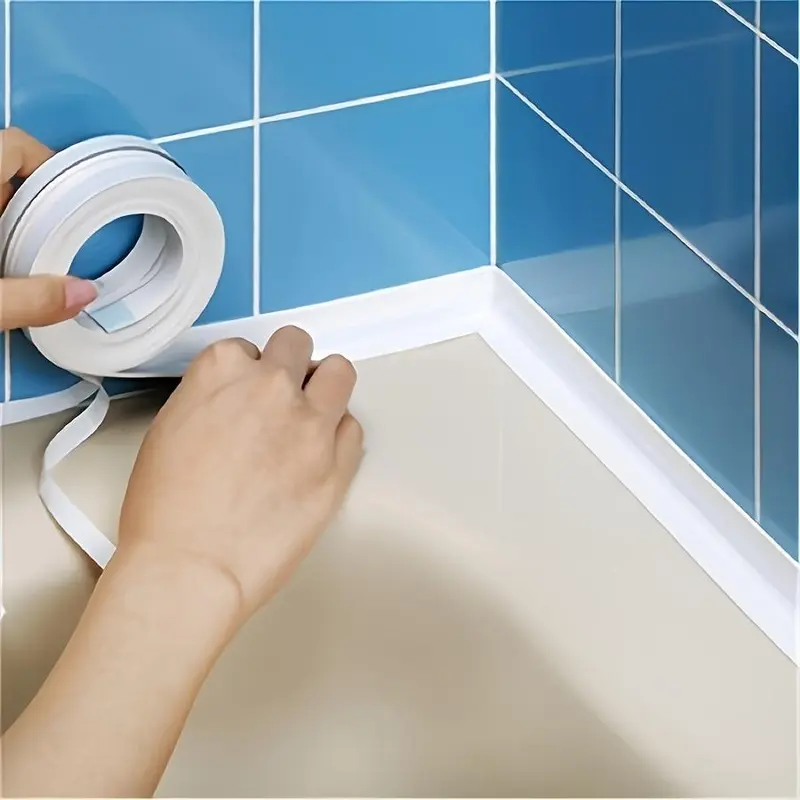 Waterproof Mold-Proof Self-Adhesive Sealing Strip, Waterproofing Sealant Strip, Durable Waterproof Sealant Tape for Kitchen and Bathroom, Moisture-Proof Sink Joint Sealer Patch, Waterproof Bond Seal, Leak Proof Seal