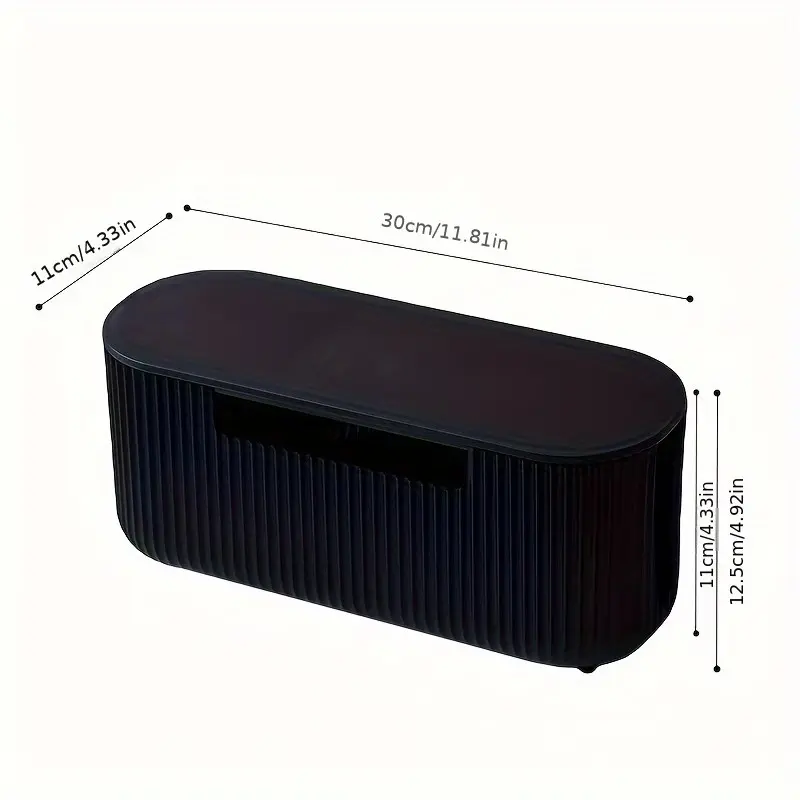 Plastic Cable Organizer Box, Surge Protector Outlet Plug Sorter, Matte Finish, Home Office Desk Bedside Hidden Storage