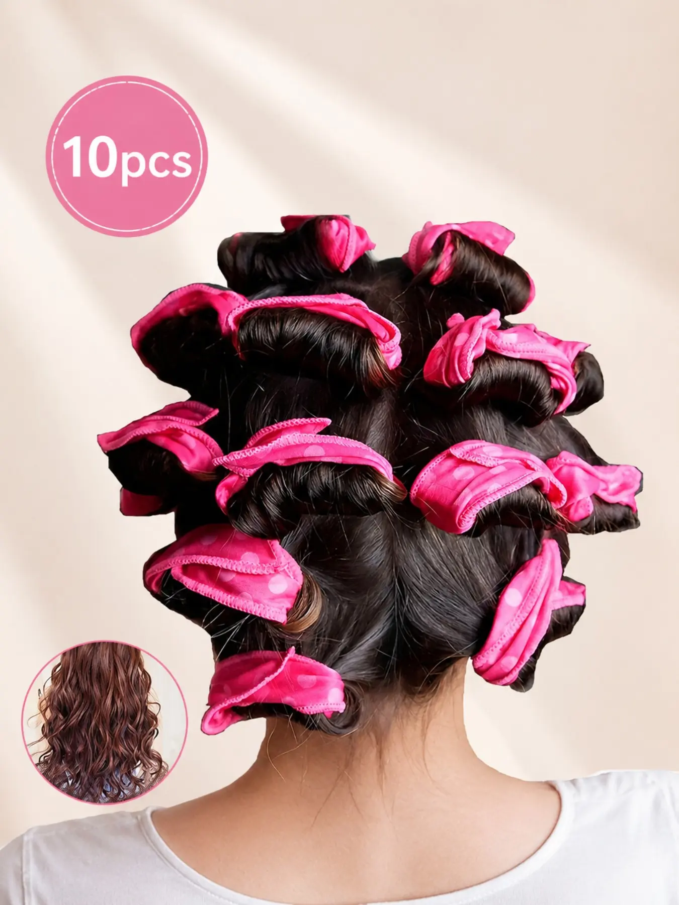 10pcs Heatless Hair Rollers, Soft Foam Sleep-In Curlers for Women, Overnight Curls, Waves, Easy Styling, Hair Care Essentials
