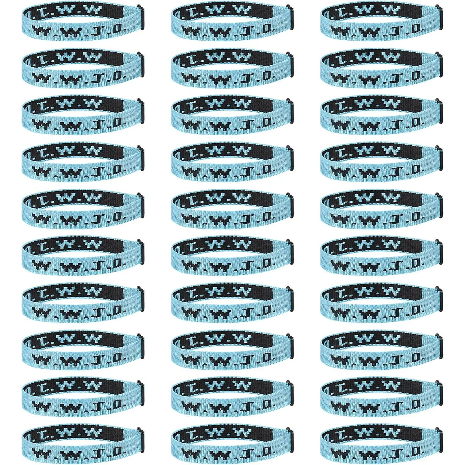 30 count WWJD Bracelet Pack for Women Men, Christian  Wristbands Gifts, W.W.J.D Adjustable Bracelets What Would  Do Bracelet