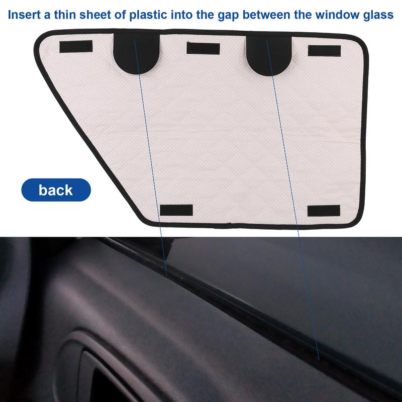 2Pcs Waterproof Car Door Protector - Heavy Duty Dog Car Door Cover for Truck, SUV & Sedan, Interior Pet Scratch Guard with Secure Window Tabs (Black)
