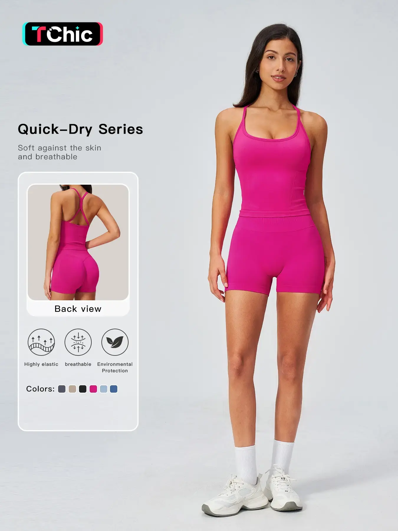 Summer New Yoga Set for Women, Slim Fit Backless Waist Trainer High-Waisted Quick-Dry Breathable High Stretch Activewear Gym Workout Sportswear Women Workout Clothes