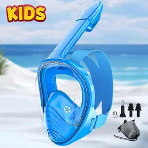 Full Face Anti-Fog Dive Mask with Camera Mount, Silicone Snorkel Gear, Small Size, Perfect for Swimming and Scuba Diving