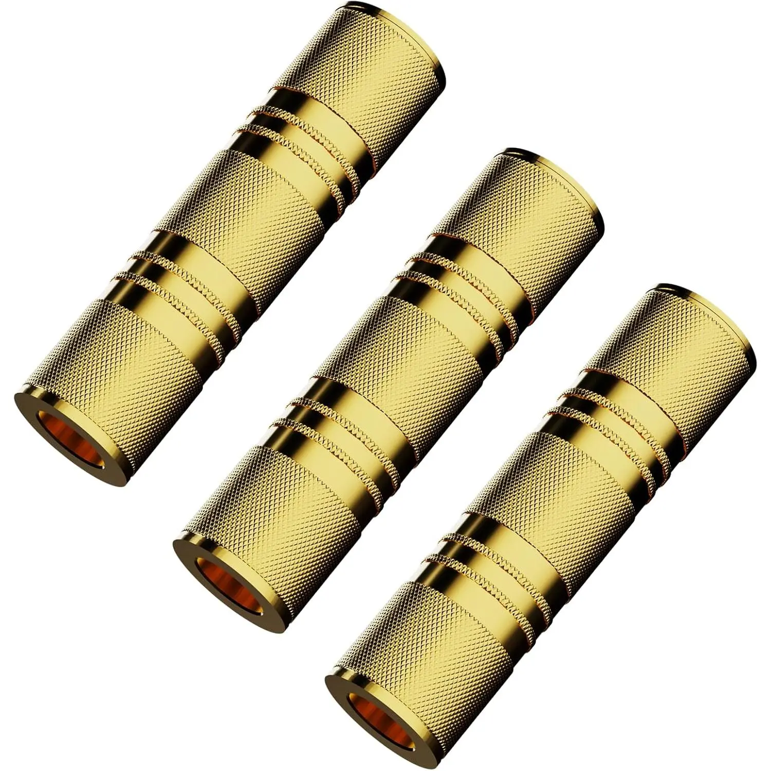 3.5mm Female To Female Aux Adapter Stereo Jack To Stereo Jack Connector Coupler  - 3 count
