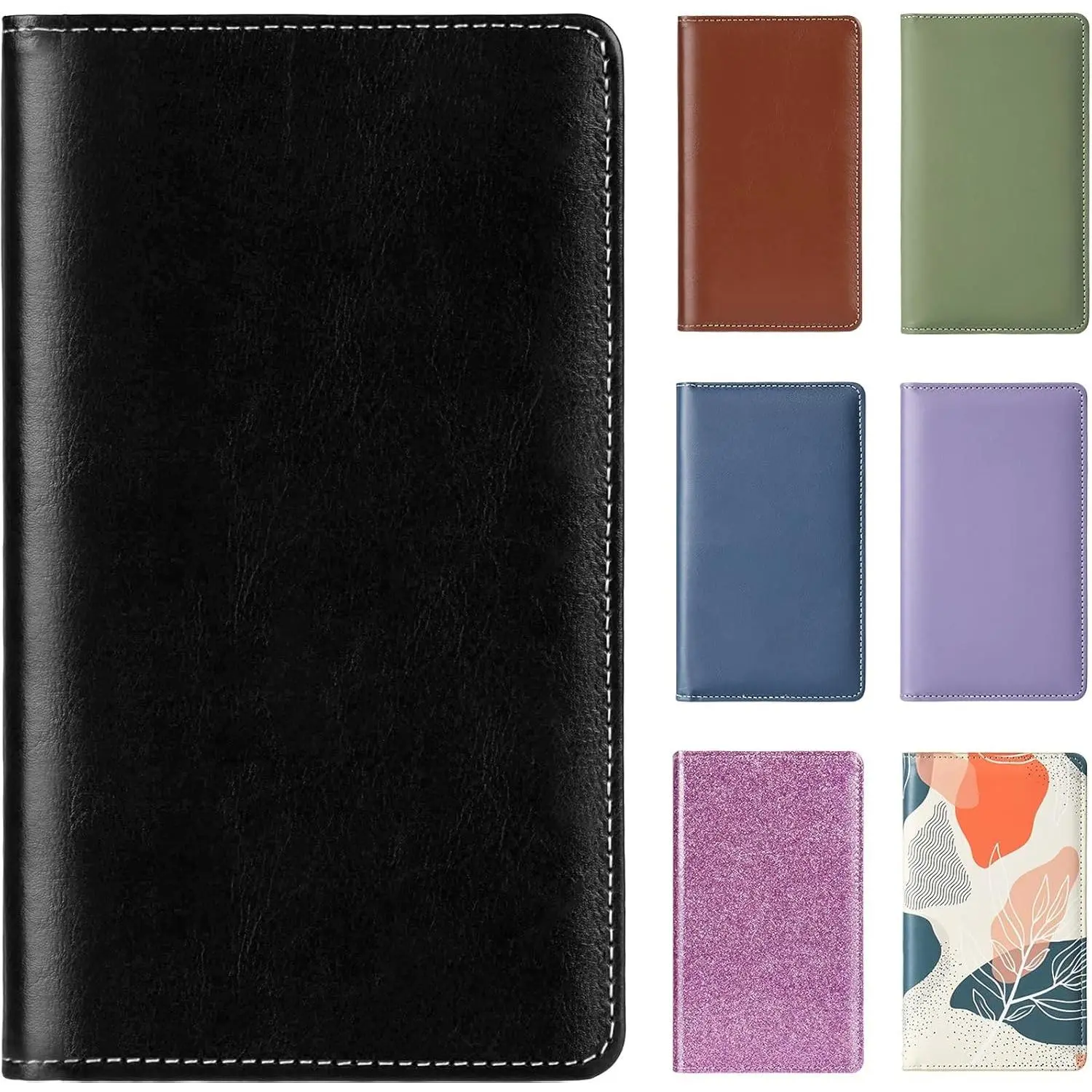 Leather Professional Business Card Holder Organizer Book - 300 Card Capacity Premium PU Folder with Soft Cover, Name Card Credit Cards Binder for Men/Women, Elegant Black