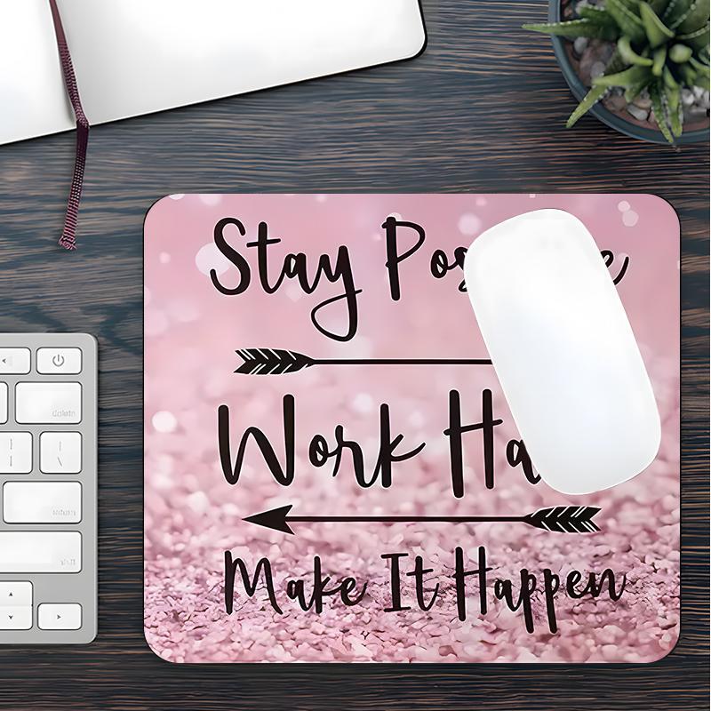 Pink Glitter Pattern Mouse Pad, Rectangle Gaming Mouse Pad, Non-slip Rubber Base Desk Mat for Office Home, Desk Accessories