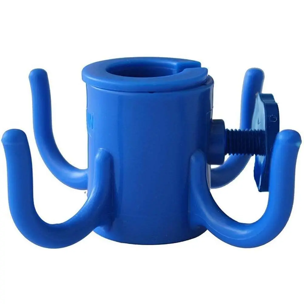 Beach Umbrella  Hook,4-prongs Plastic Umbrella Hook  for Towels /Hats/Clothes/Camera/Sunglasses/ Bags,Fit for Beach,Camping Trips Blue