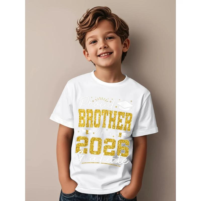 Humorous And Stylish T-Shirt for Kids Celebrating a Proud Sibling of a 2026 Graduate