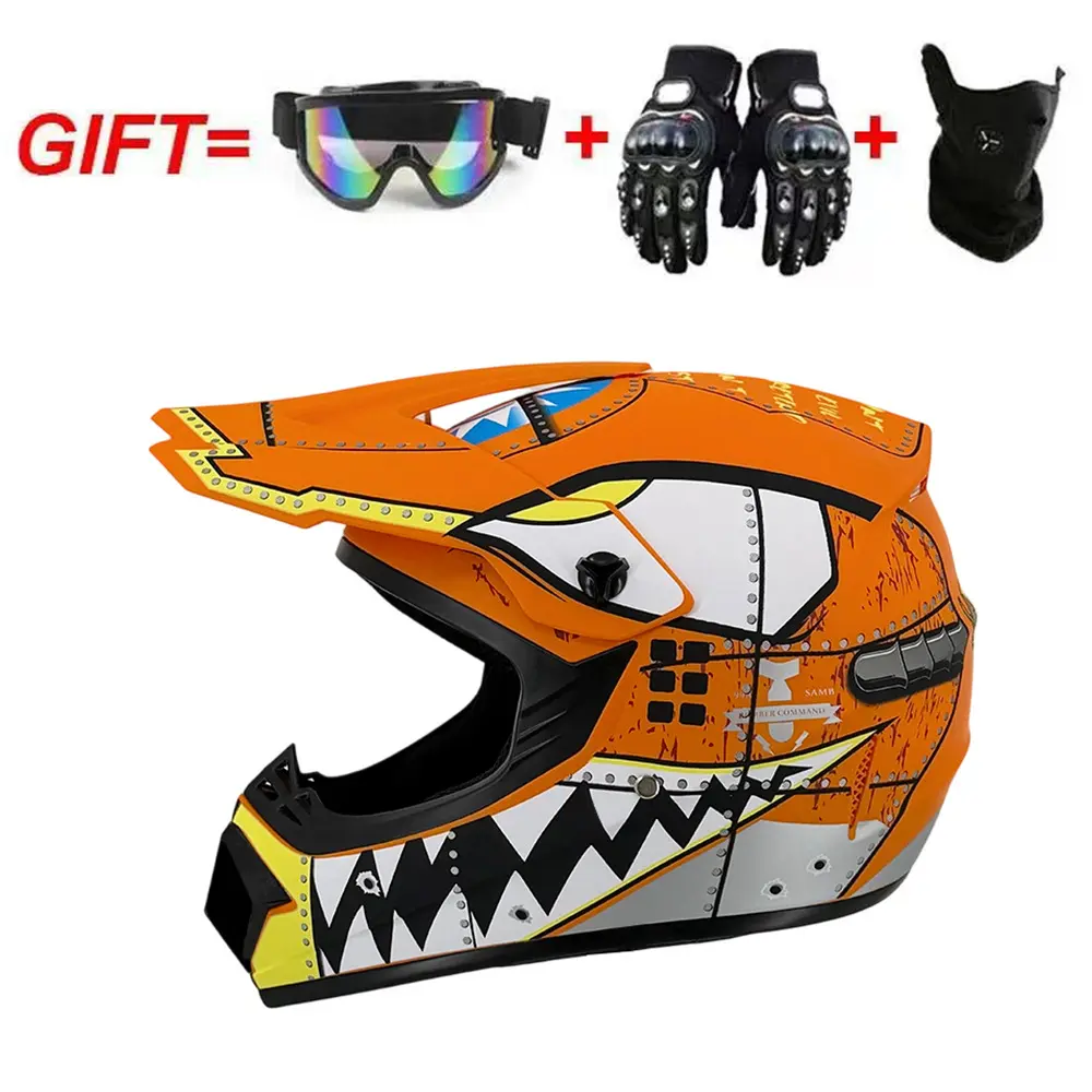 Adult Off-Road Electric Bicycle Helmet ABS Off-Road Helmet Cool Helmet for Men Motorcycle Mountain Bike ATV Off-Road Helmet