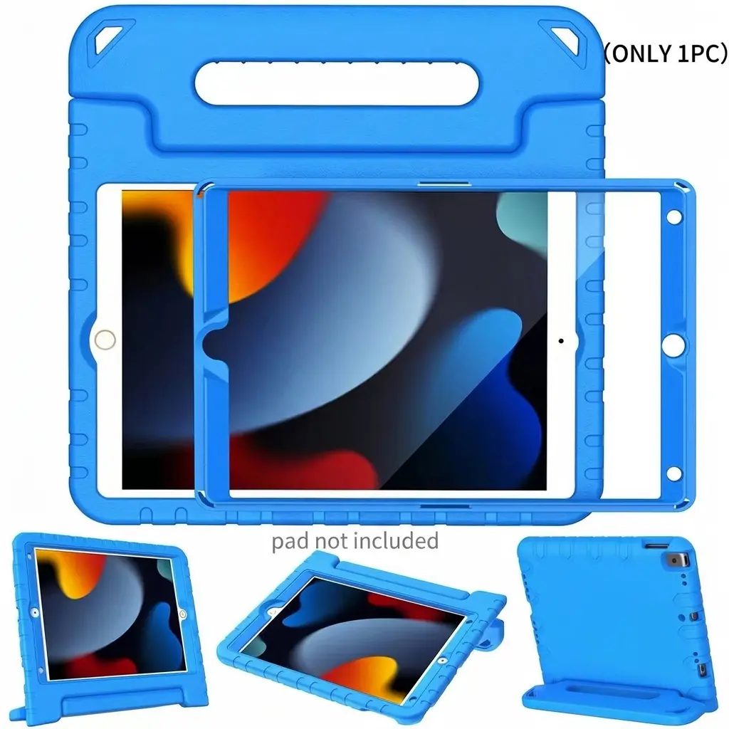 iPad Protective Cover fits 5/6/7/8/9/10th , Screen Protector Included, Shockproof Foldable Handle Stand, Tablet Case, Ipad Accessories (Case Only)