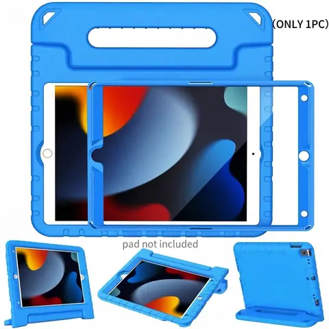 iPad Protective Cover fits 5/6/7/8/9/10th , Screen Protector Included, Shockproof Foldable Handle Stand, Tablet Case, Ipad Accessories (Case Only)