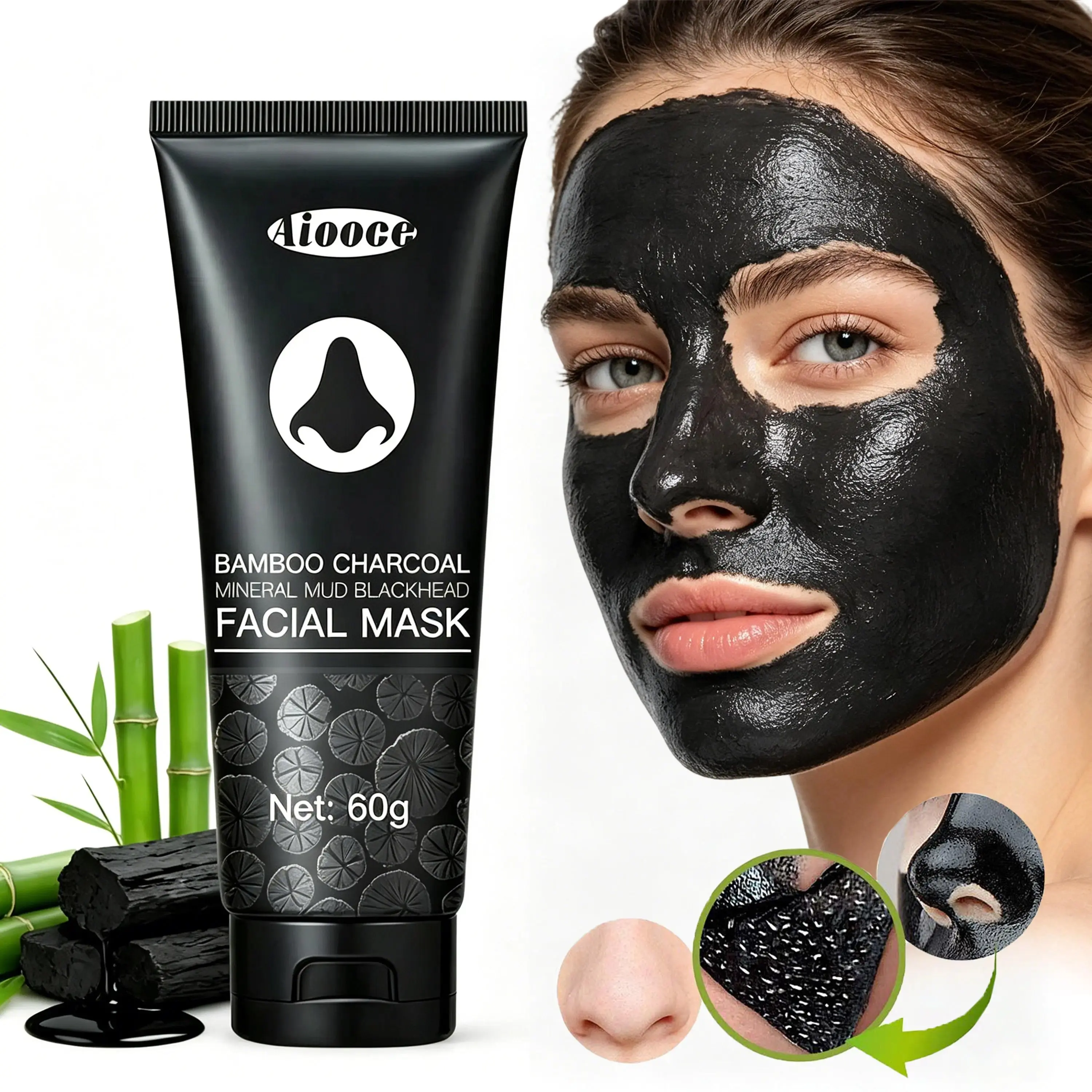 Black Activated Charcoal Peel Off Face Mask, Gentle Blackhead Cleansing for Smooth Skin, Most Skin Types
