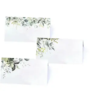 120 Pack Watercolor Pattern Place Cards for Table Setting, Seating Name Cards for Weddings Banquets Dinner Parties