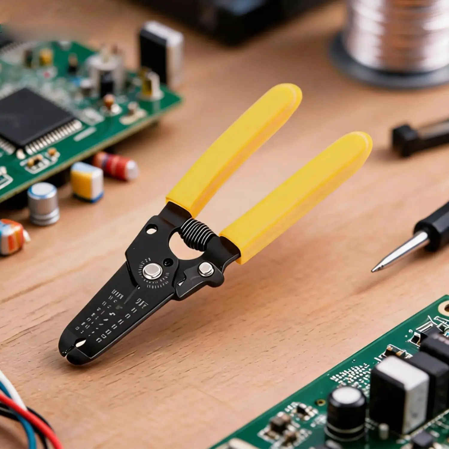 Used for Removing Coatings Manual tool with self-reset function Fiber Optic Stripping Pliers Three-hole wire stripper Wires Cables