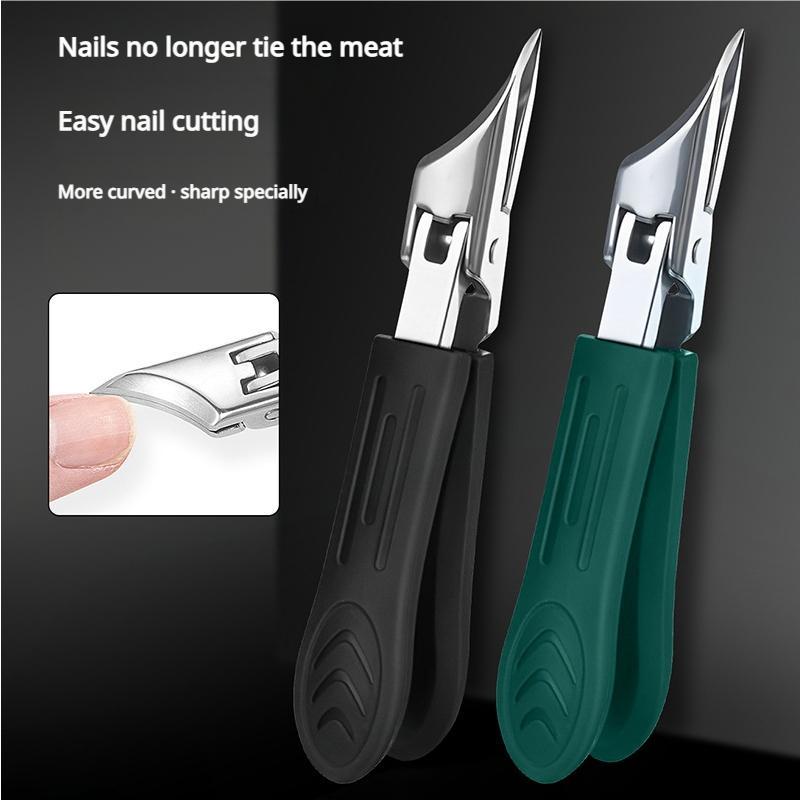 2026 Upgrade Anti-Splash Pointed Angled Nail Clippers - Professional Fingernail Toenail Cutter for Home Salon Manicure Pedicure Tools