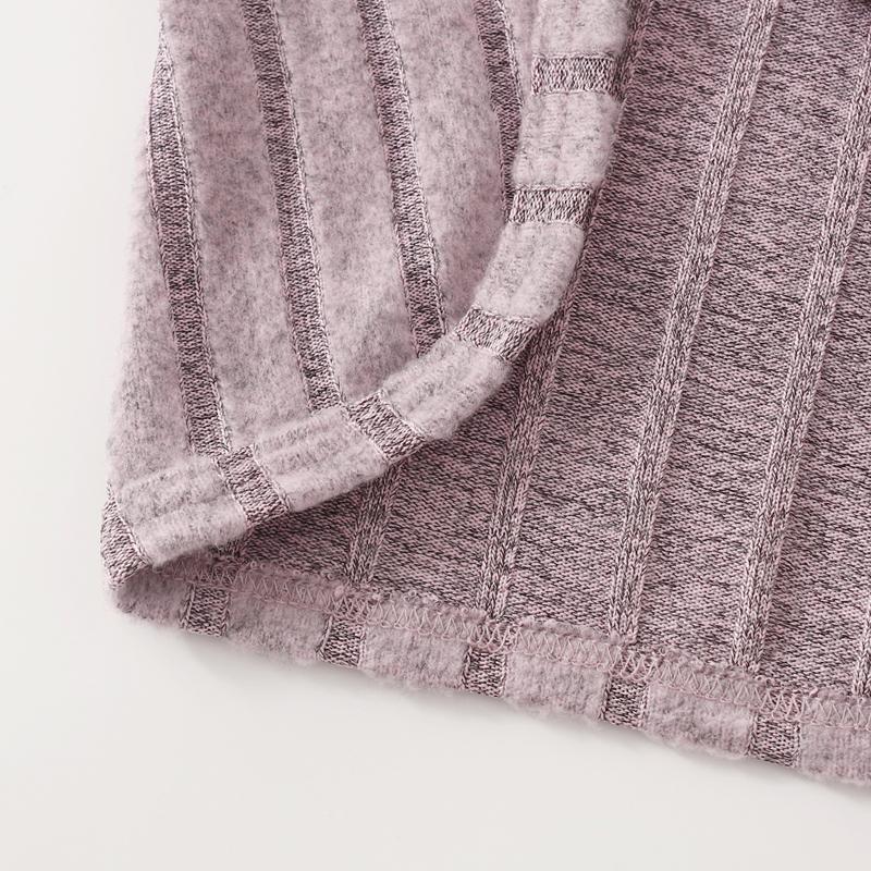 4-piece girls' autumn rib knit hooded pullover casual slim and comfortable trousers suit 3-12-year-old children's elegant skin-friendly simple knitted children's wear