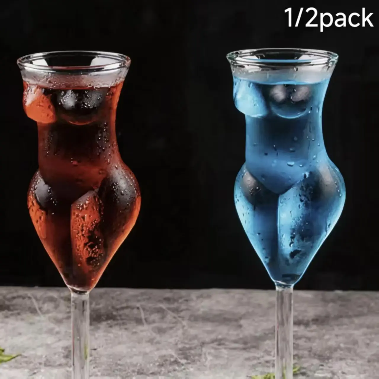 Sexy Lady Shaped Hand Blown Crystal Wine Glass, Food Grade BPA Free Lead & Cadmium Free Heat Resistant Clear Drinkware, Durable glassware, Dishwasher Safe for Red White Wine Cocktail, Great for Birthday Bachelorette Wedding Anniversary Party Daily Use