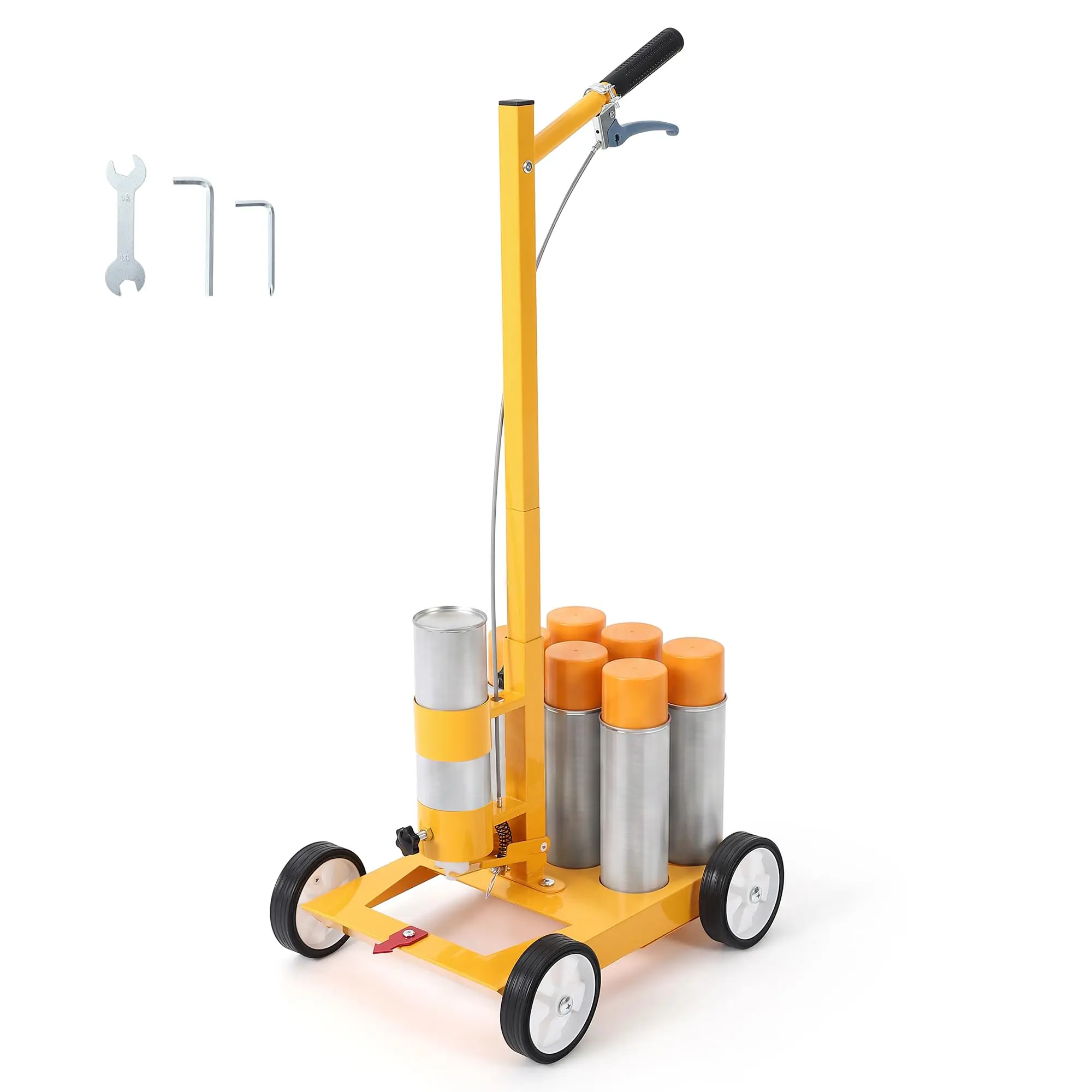 Line Striping Machine for Parking Lots, Push-Type Line Marking Striper for Driveway, Sports Field & Sidewalk | Easy One-Hand Trigger