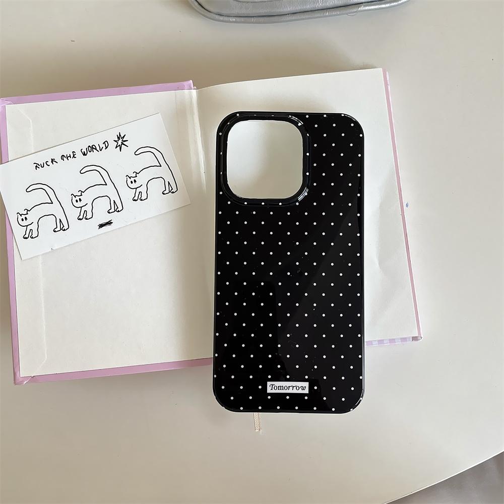 INS Polka Dot Small Fresh Mobile Phone Case for iPhone 17 16 15 14 13 12 Pro Max 11 Ultra Slim Shockproof Cover for iPhone Air