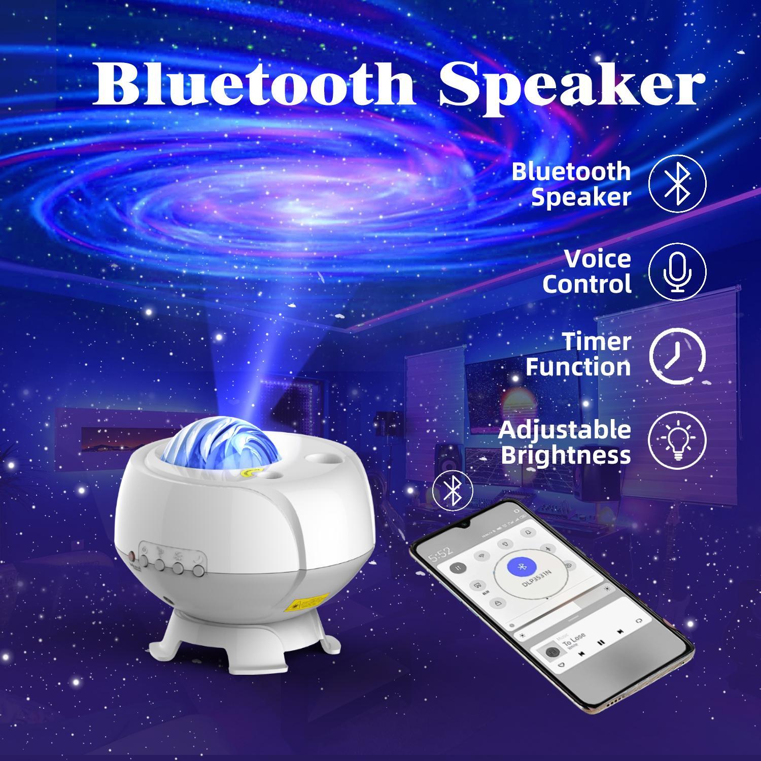 USB Rechargeable Aurora Projector Night Light, Galaxy Projector with Remote Control, Decorative Ambient Light for Home Bedroom Living Room