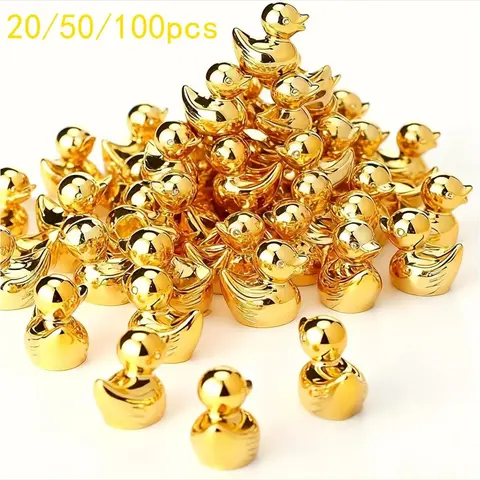 Gold Duck Resin Miniatures Duck Statues - 20/50/100-Pack Fairy Set Options, Customizable Crafter Gift, DIY Home Decor for Sports & Outdoor Fan Shop Gaming Accents