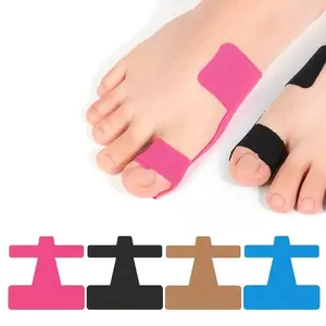 10-Pack of 4-Color Pre-Cut Sports Tape Breathable Big Toe Support Kinesiology Tape for Daily Activities