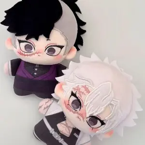 Kawaii Demon Slayer Plush Doll Anime Cartoon Shinazugawa Genya Sanemi 10CM Plushies Stuffed Animals Doll Keychain Bag Pendant