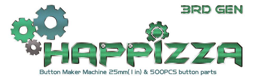 Button Maker Machine, (3rd Gen) Installation-Free 25mm(1 in) DIY Pin Button Maker Press Machine Kit, Badge Press Machine with Free 500pcs Button Parts&Pictures&Circle&Book