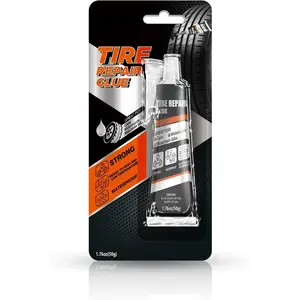 Tire Repair Glue, Black Rubber Cement, Sidewall Tire Scratch Repair Sealer, Fix a Flat, Restore & Protect Tyre Surfaces for , , , Lawn Mower 1.76OZ