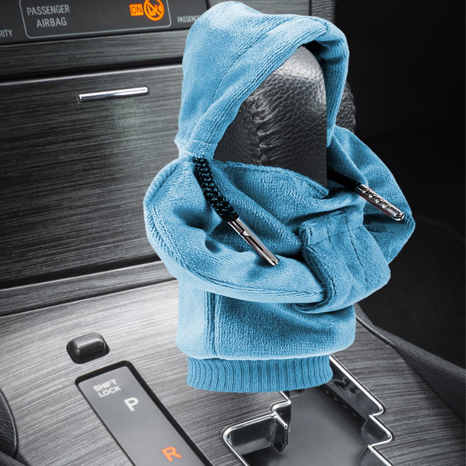 Hoodie Shaped Car Gear Shift Cover, Fashion Mini Car Shifter Decorative Cover, Soft Hooded Shirt Car Shifter Trim Accessories, Car Decoration, Cute Car Accessories for Girls & Boys