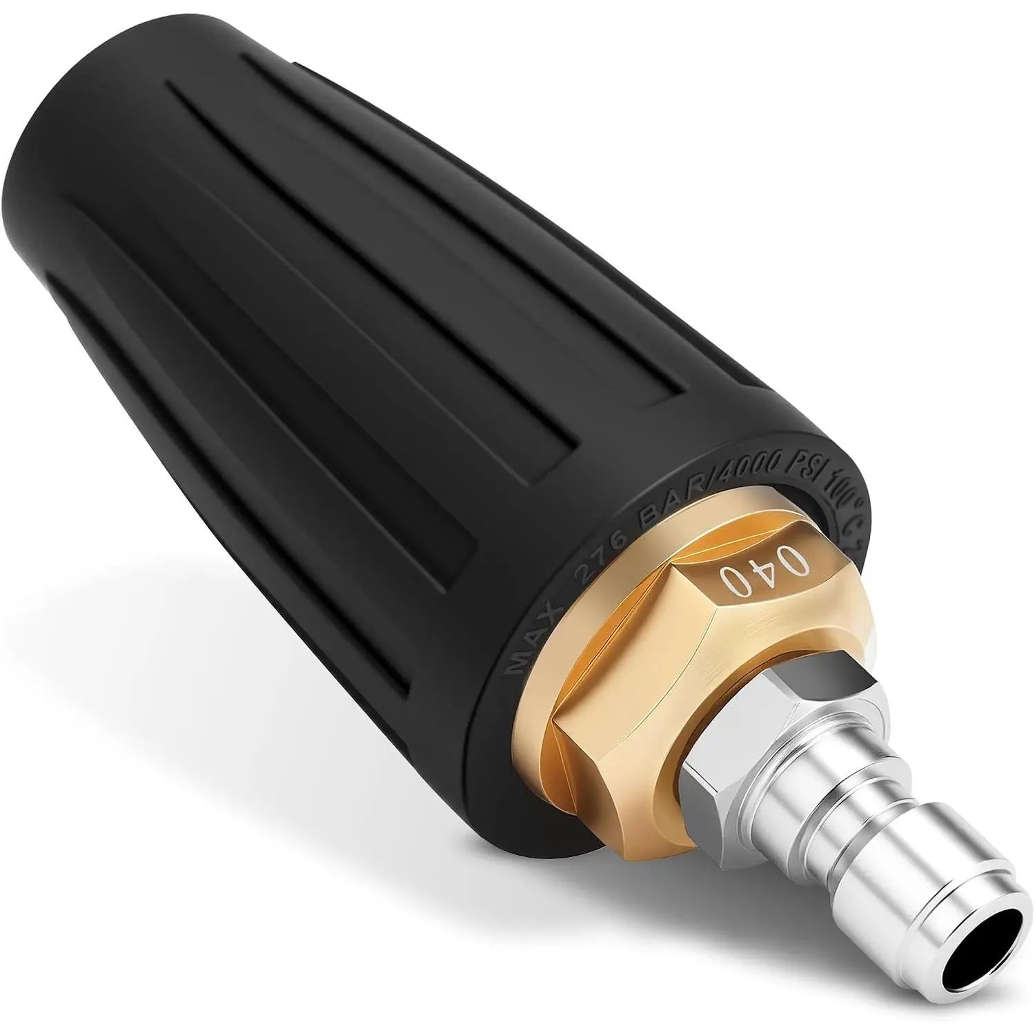 Turbo Nozzle  Washer Tips, 4000 PSI Max, 360° Rotating | Upgrade  Washer Nozzle, 1/4 Quick Connect, Cleaning Patio Driveway Brick Concrete Vinyl Surface, 4.0 GPM 4.0 Orifice