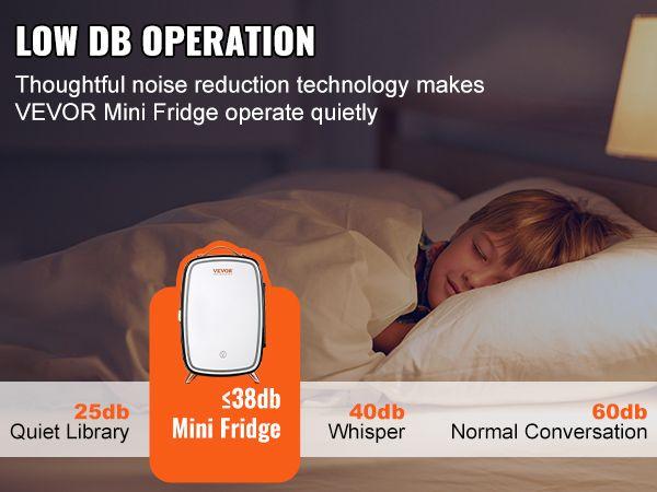 VEVOR Mini Fridge, 6L Skincare Fridge with LED light and HD Mirror, AC/DC Makeup Fridges for Skin Care, Cosmetic Storage, Chill Face Mask Drink, Small Refrigerator for Bedroom Dorm Desktop, Black