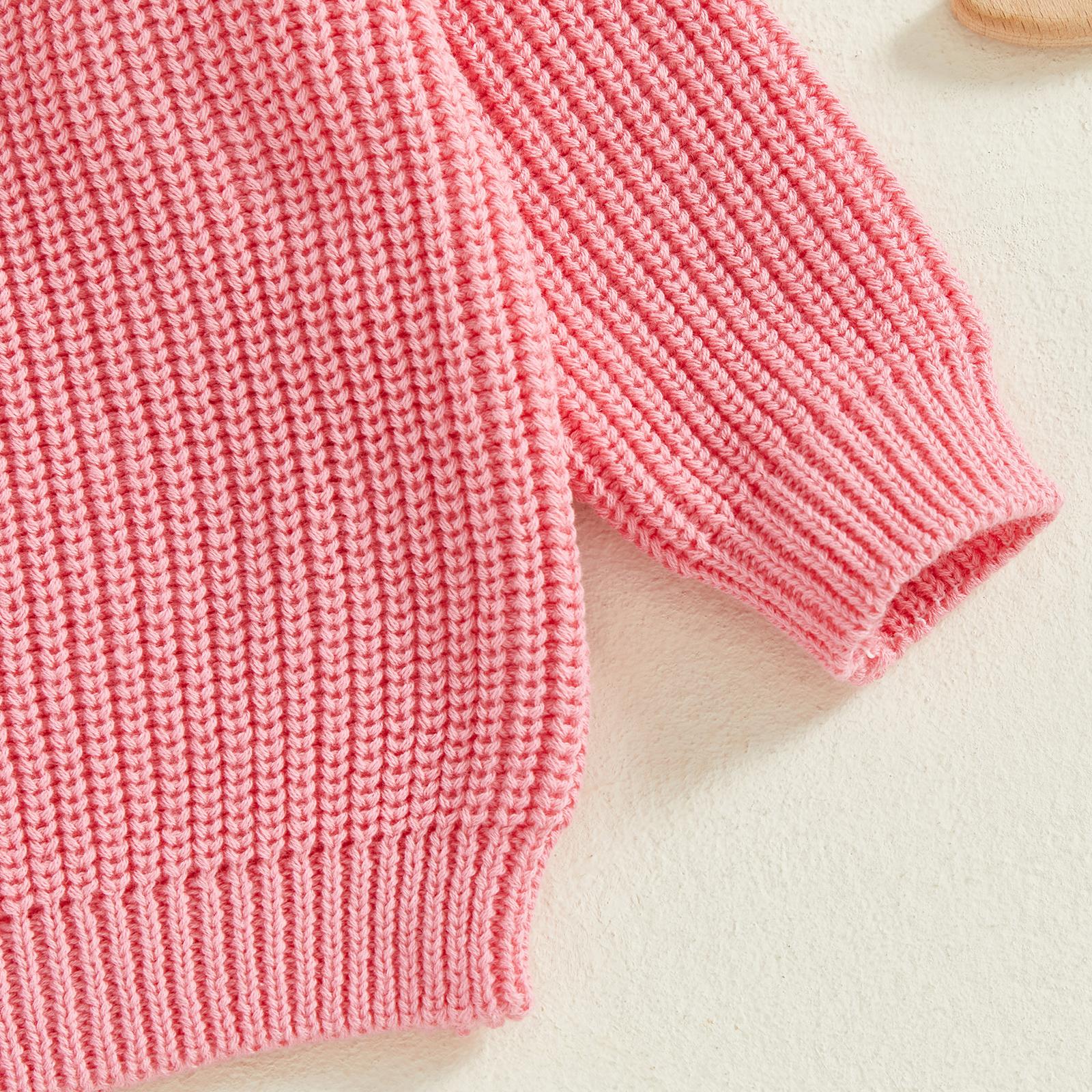 Toddler Baby Girl Boy Knit Sweater Pullover Solid Color Long Sleeve Fall Winter Tops 0-5 Years Toddler Baby Girl Boy Knit Sweater Pullover Solid Color Long Sleeve Fall Winter Tops 0-5 Years