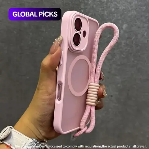 Protective Smartphone Case with Magnetic Wrist Strap for iPhone 14/15 Series, Protective Phone Casing, Durable Shockproof Cover for iPhone Models Including Pro & Plus Versions #GLOBAL PICKS