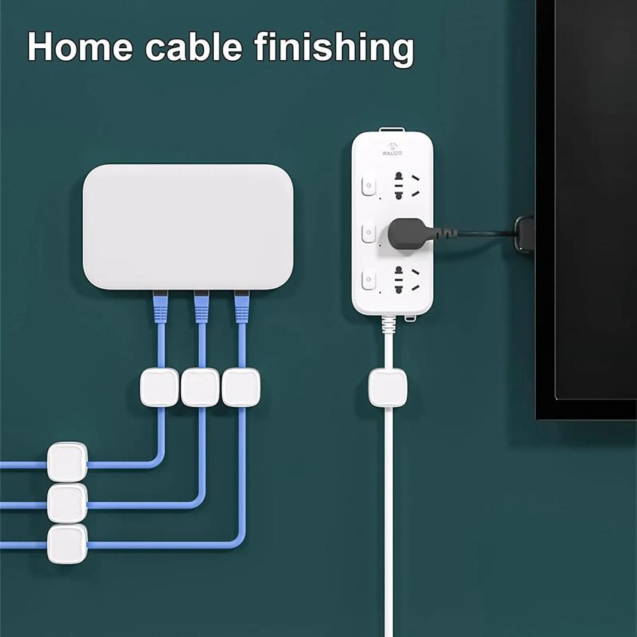Magnetic Cable Clip, 3 Counts Cable Smooth Adjustable Cord Holder, Under Desk Cable Management Wire Keeper, Cable Organizer Holder