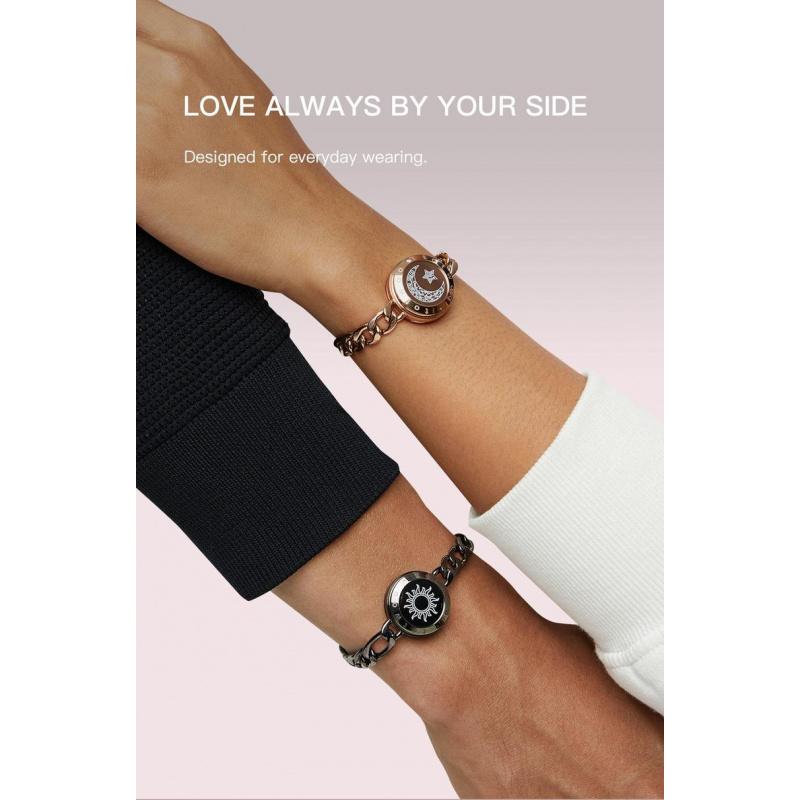 [Creative Gifts]totwoo Long Distance Touch Bracelets with Sun&Moon Functional Love Connect Gift For Boyfriend or Girlfriend or your Family
