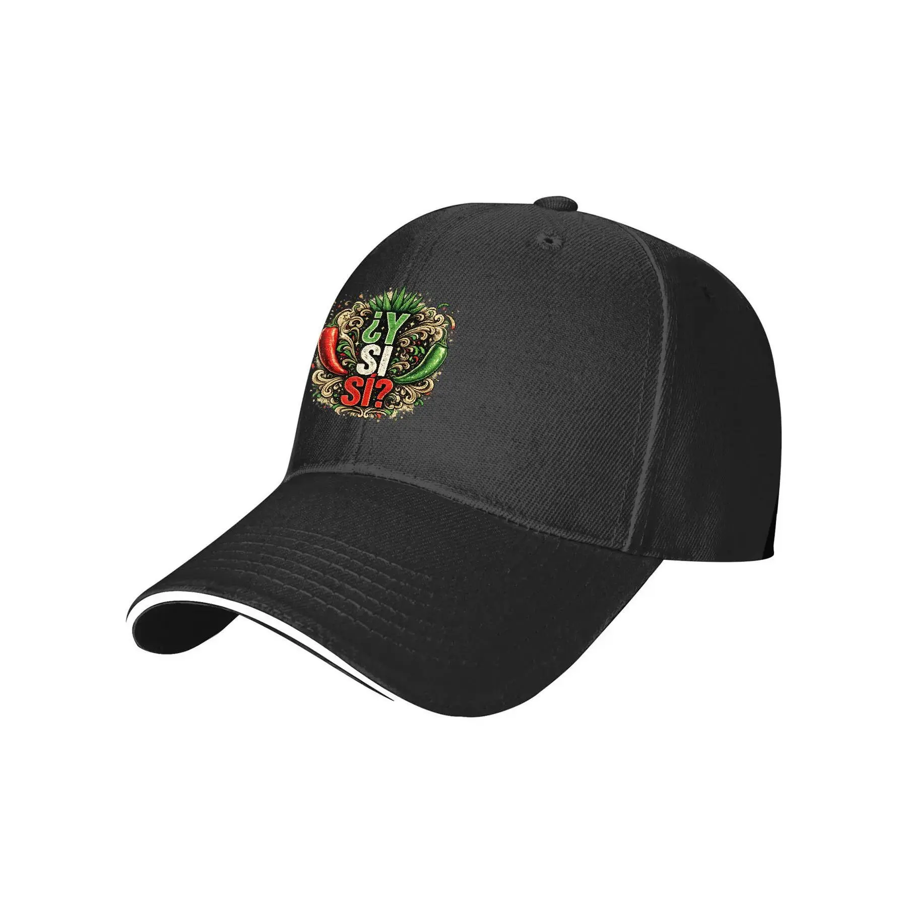Y Si Sí Funny Spanish Optimistic Quote Hispanic Positive Funny Aesthetic Graphic Baseball Cap Hats Popular Baseball Cap Funny Hats