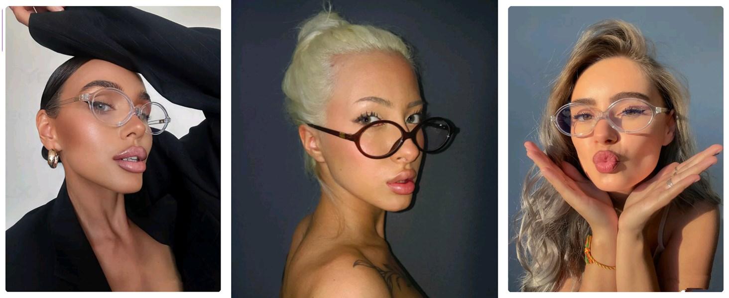 Vintage Oval Flat Top Sunglasses with Blue Light Blocking Small Frame Retro Style Unisex AC Lens PC Frame Universal Fit High Quality Eyewear